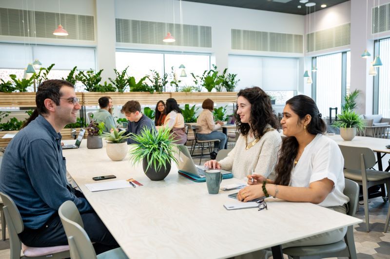 Students at Esther Simpson cafe