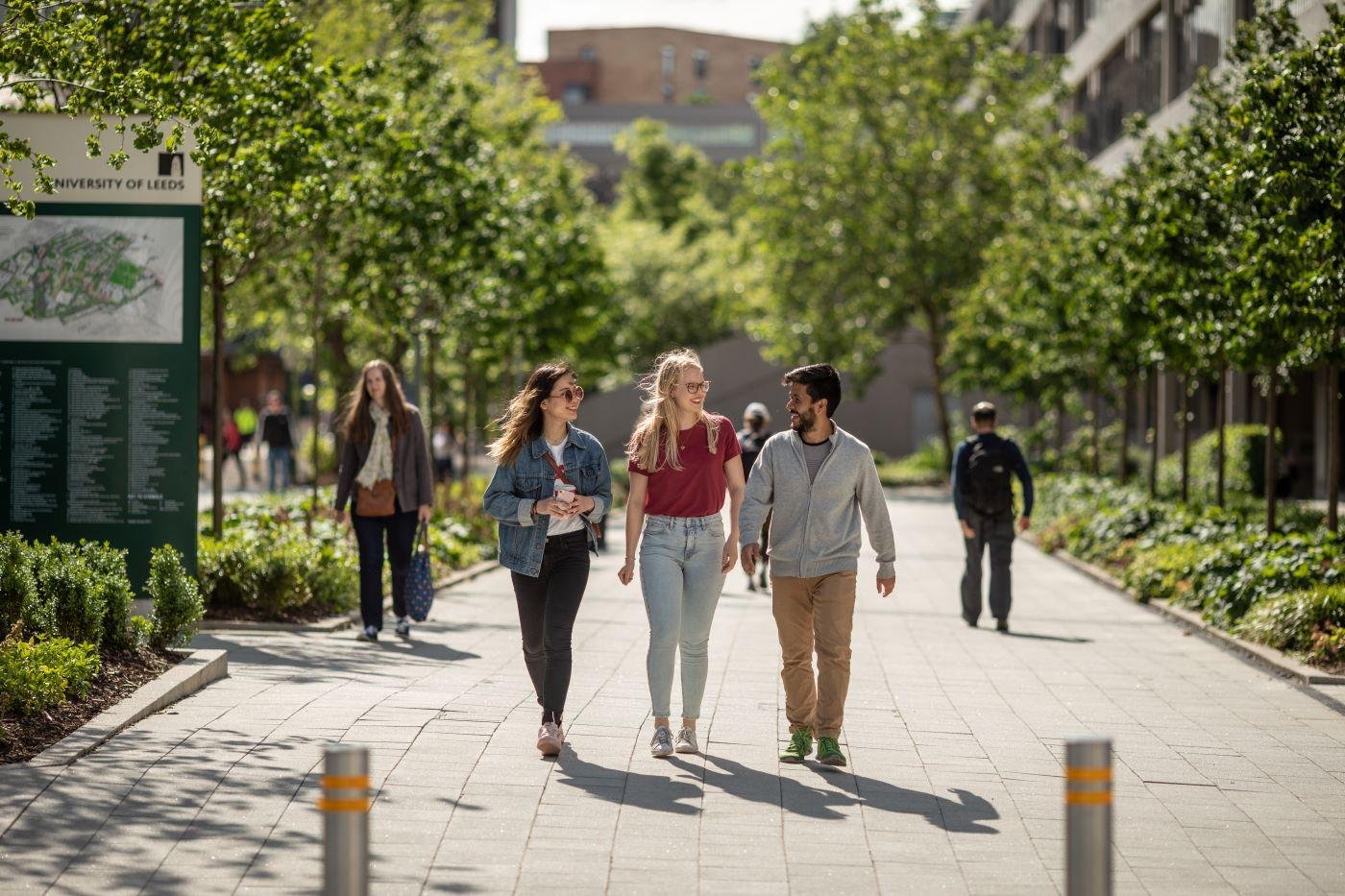 Students walking