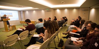 Presentation being given at the workshop
