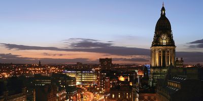 Leeds city at night
