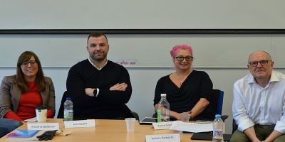Group photograph of the Entrepreneurs panel