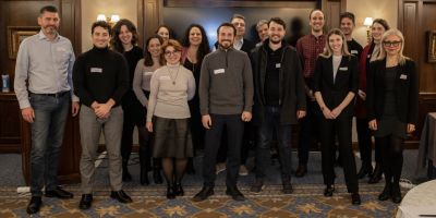 A group of alumni at our Athens alumni event in February 2024