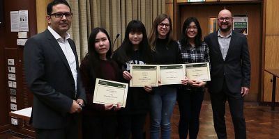 Group photograph of the winners of the competition
