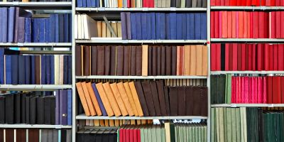 Old books and journals in library