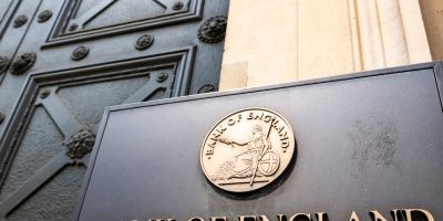 Bank of England exterior with sign
