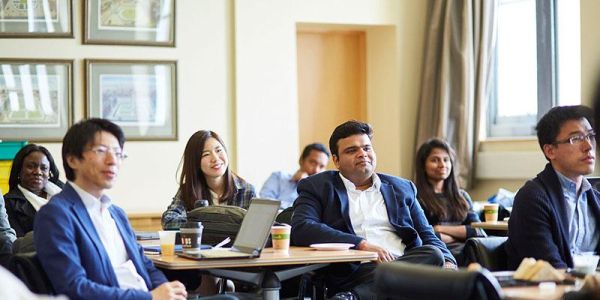 Students in boardroom