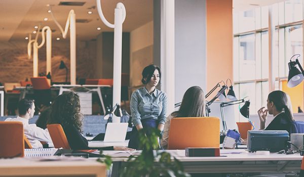 Group meeting in modern office