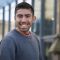 Nabeel Alhassan outside the Maurice Keyworth building