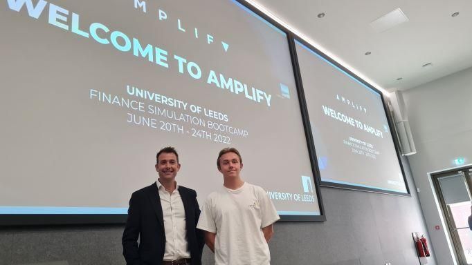 Student Daniel Stringer with Will De Lucy