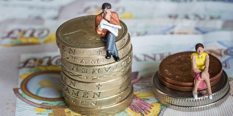 Gender pay gap concept