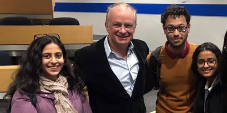 will stratton-morris with students