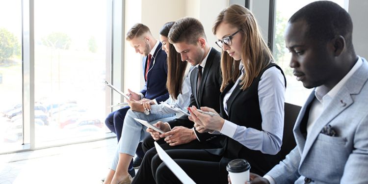 People waiting for a job interview
