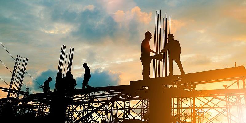 Image of construction workers on a scaffold