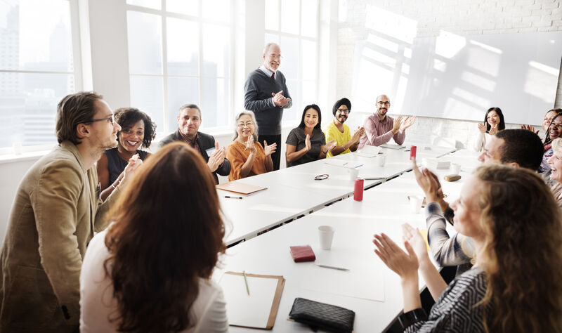 Business leaders around a table